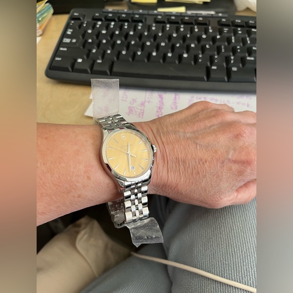 VICTORINOX SWISS ARMY WATCH CHAMPAGNE DIAL SAPPHIRE CRYSTAL NWT. GORGEOUS - Picture 10 of 11